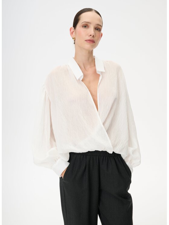 LEBRAND LEBRAND Koszula Claudia Biały Regular Fit
