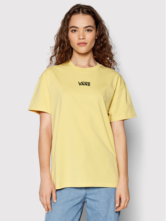Vans T-shirt Flying V VN0A7YUT Jaune Oversize