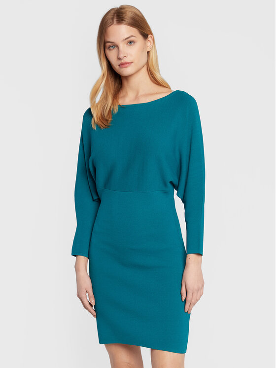 Sisley Sisley Kötött ruha 11APMV004 Türkizkék Regular Fit
