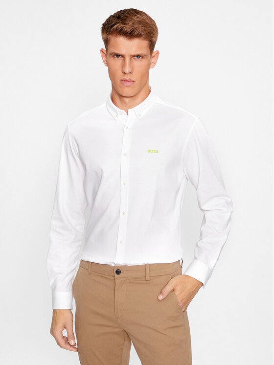 BOSS Boss Košile Biado_R 50497486 Bílá Slim Fit