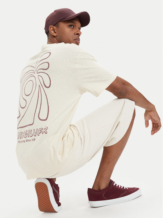 Quiksilver Quiksilver Футболка Curve Palm EQYZT08303 Кремовий Regular Fit