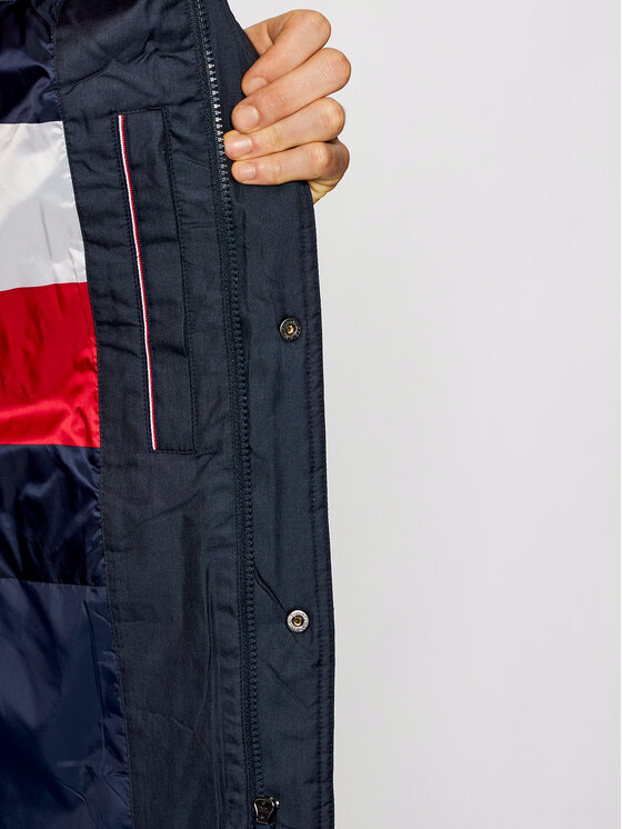 Tommy Hilfiger Tommy Hilfiger Bunda pro přechodné období Quilted Airfield MW0MW14880 Tmavomodrá Regular Fit