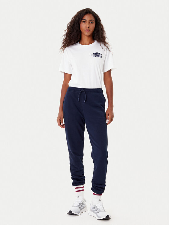 adidas adidas Тишърт Collegiate Graphic JV8545 Бял Regular Fit