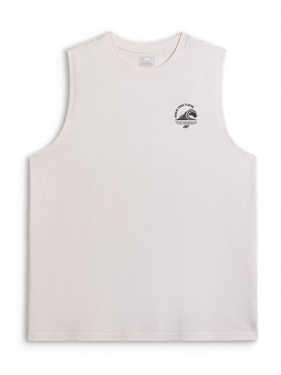 4F 4F Tank top CATCH THE WAVE Biały Standard Fit