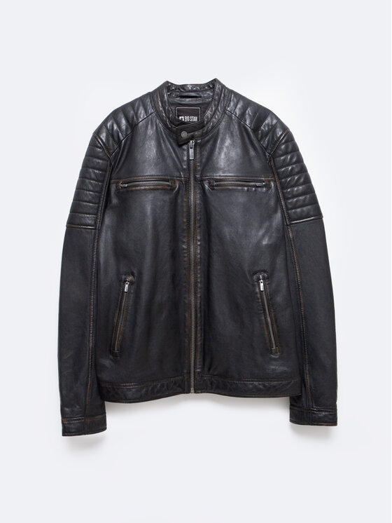 BIG STAR BIG STAR Kurtka jeansowa HIDEO Czarny Basic Fit