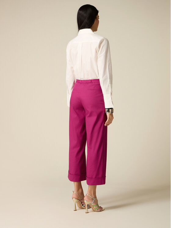 Oltre Oltre Pantaloni di tessuto P02BR009295N019 Viola Baggy Fit