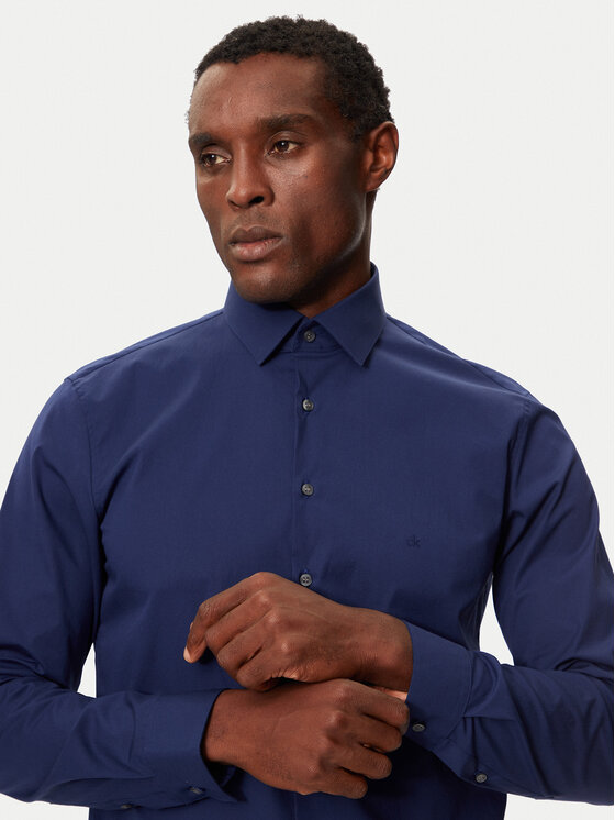 Calvin Klein Calvin Klein Koszula K10K108229 Granatowy Slim Fit