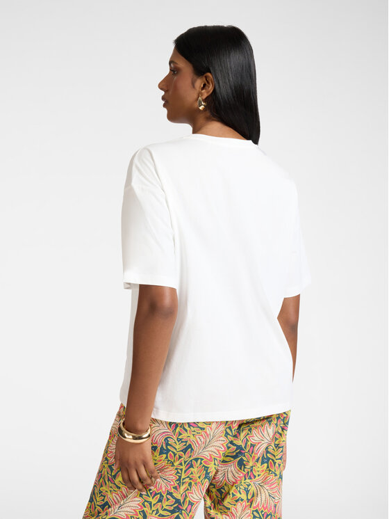 Elena Mirò Elena Mirò T-shirt G340Z000550N011 Bianco Boxy Fit