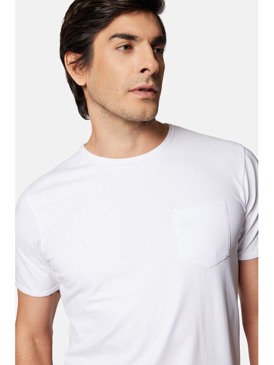 Lancerto Lancerto T-Shirt Ancus TS073124000010 Biały Regular Fit