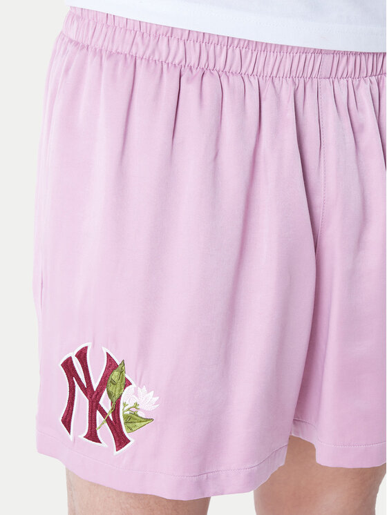 New Era New Era Sportovní kraťasy New York Yankees MLB Woven 60596377 Růžová Regular Fit