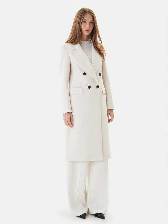 Maryley Maryley Prehodni plašč 25IB807/01PA Écru Regular Fit