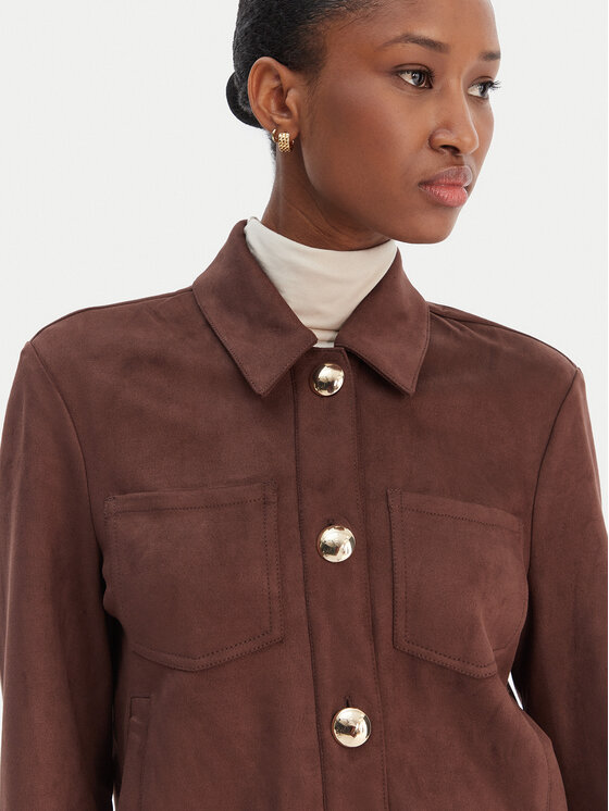 Bardot Bardot Риза Lorenzo 59668TB1 Кафяв Boxy Fit