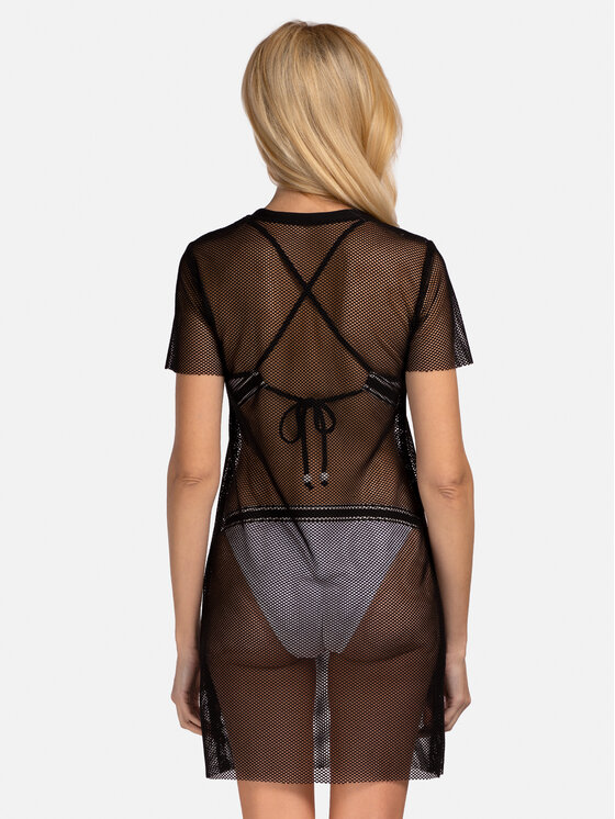 Miss Lou Miss Lou Vestito da spiaggia O-MM2-CZ Nero