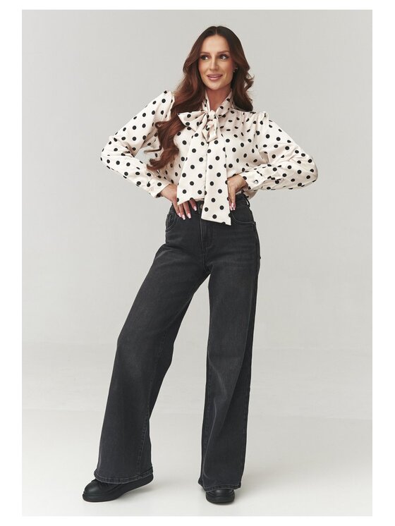 Makadamia Makadamia Koszula C17 Écru Loose Fit