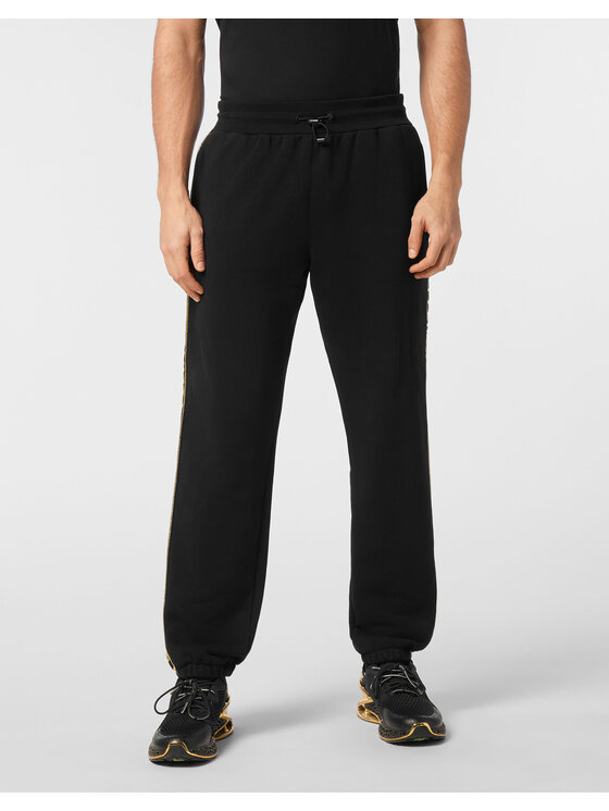 Plein Sport Plein Sport Долнище анцуг PAEC MJT2602 STE003N Черен Regular Fit