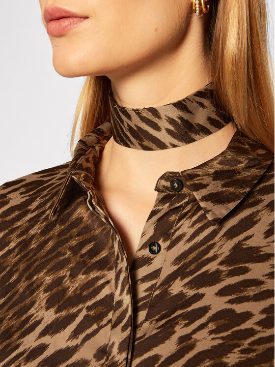 Guess Guess Košeľa Vivian W0BH05 W3TO2 Hnedá Regular Fit