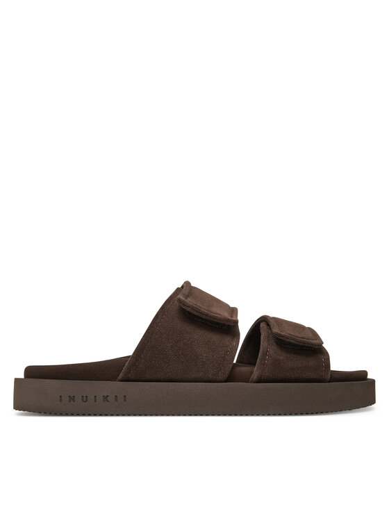 Męskie Klapki Inuikii, Rozmiar 42, Brązowe, Suede Double Band 50102-510