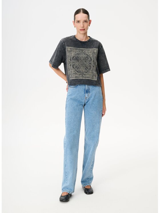LEBRAND LEBRAND T-Shirt Danny Szary ciemny Regular Fit
