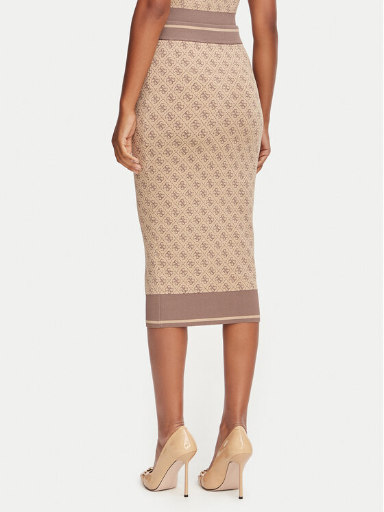 Guess Guess Spódnica ołówkowa W6YD19 Z0961 Beżowy Slim Fit