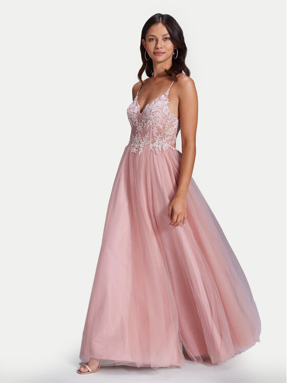 Hey Kyla Swing Večernja haljina 5AH013HK Ružičasta Slim Fit