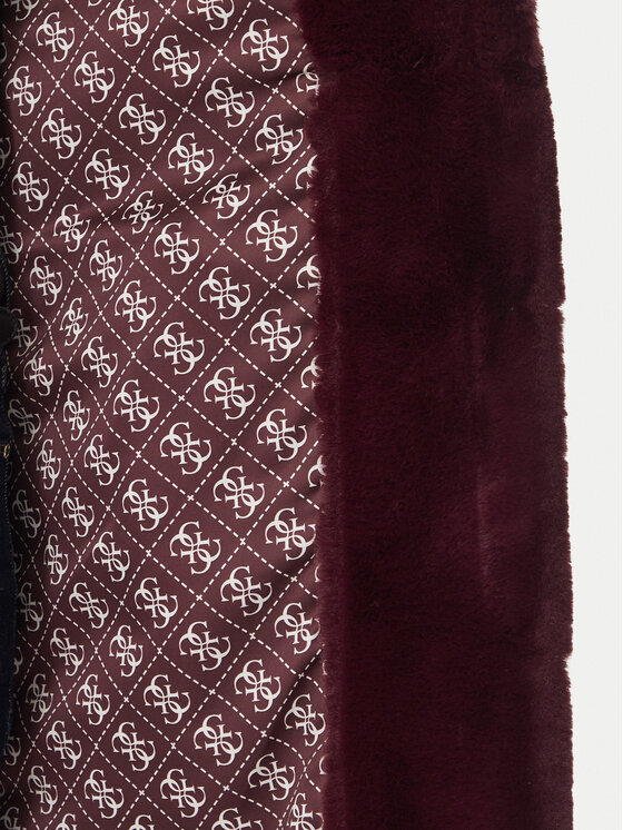 Guess Guess Pelzmantel W6BL19 W3752 Dunkelrot Regular Fit