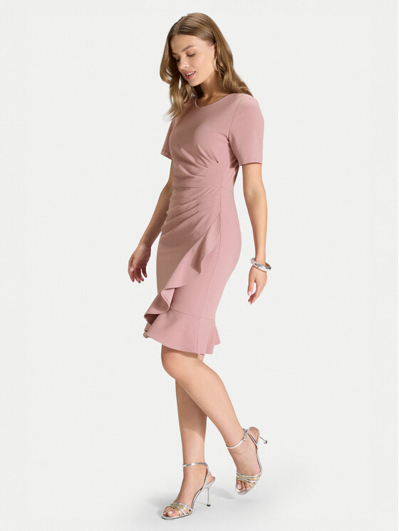 Swing Swing Sukienka koktajlowa 5AH04800 Różowy Regular Fit