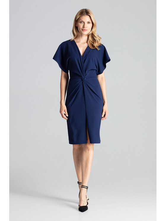 FIGL FIGL Sukienka M687 Granatowy Regular Fit