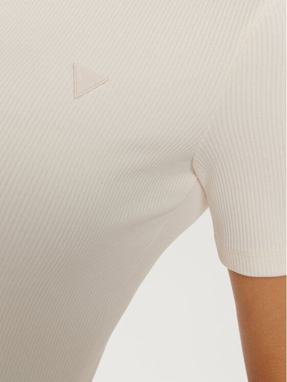 Guess Guess Tričko V5RI04 KCLH0 Écru Regular Fit