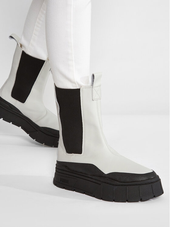 Puma Puma Μποτάκια με λάστιχο Mayze Stack Chelsea Wns 386272 01 Λευκό