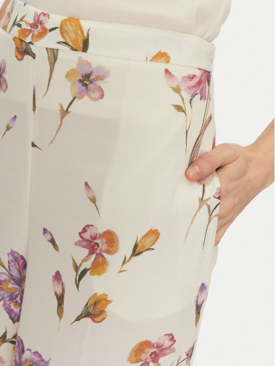 TWINSET TWINSET Palazzo nohavice 251TP2775 Écru Wide Leg