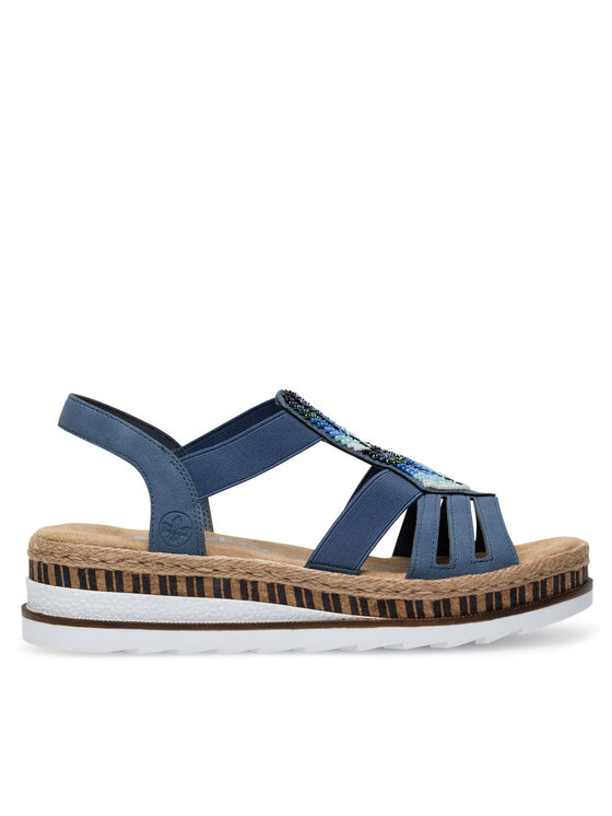 Rieker Sandali V7909-12 Blu scuro, taglia : 36