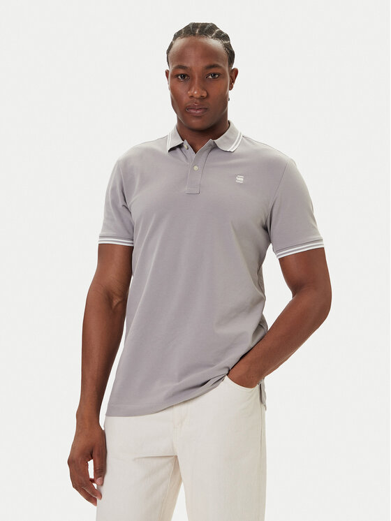 G-STAR G-Star Raw Tricou polo Dunda D17127-5864 Gri Slim Fit