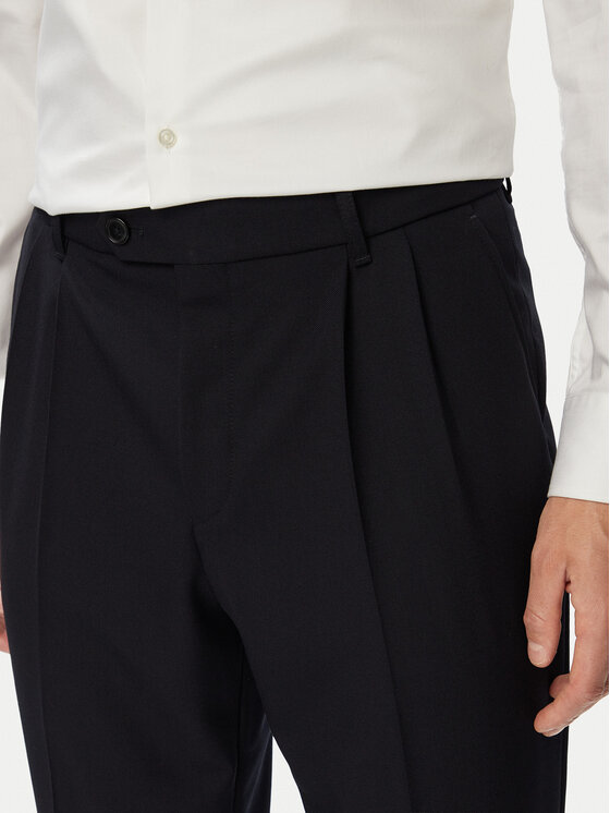 BOSS BOSS Szövet nadrág 50567532 Sötétkék Regular Fit