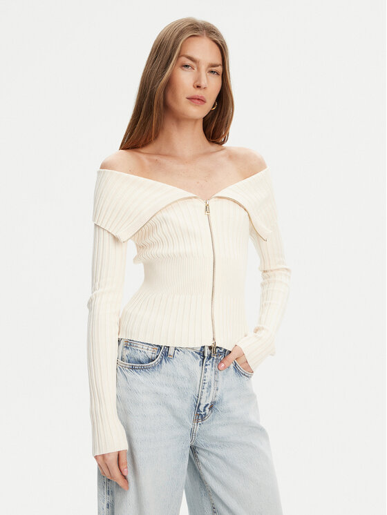 Guess Guess Sweater W5YR03 Z30I2 Ekru Slim Fit
