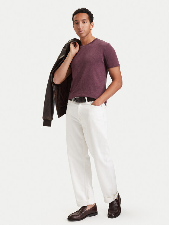 Tommy Jeans Tommy Jeans Тишърт Jaspe DM0DM20363 Виолетов Slim Fit