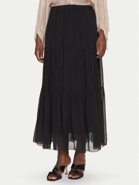 Dixie Dixie Maxi sukně G207W007A Černá Regular Fit