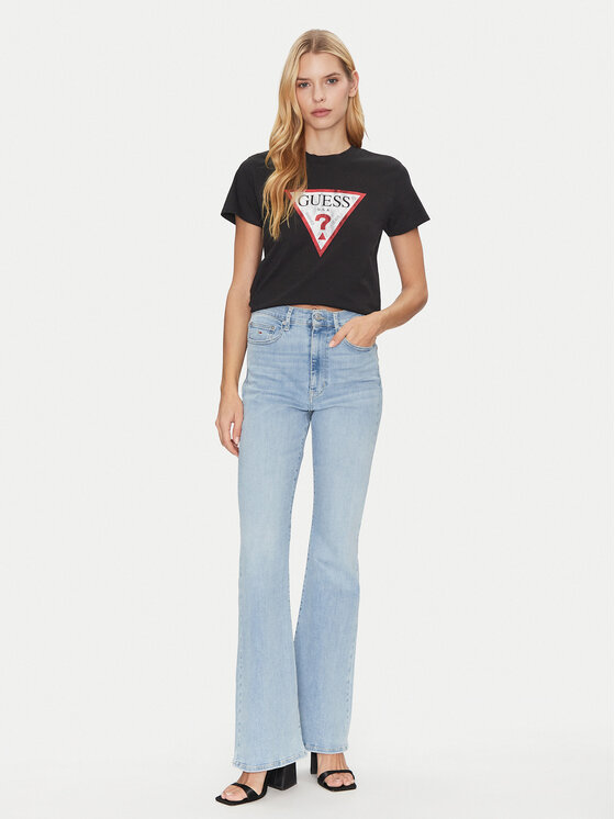 Guess Guess Tričko W2BI69 K8FQ1 Čierna Regular Fit