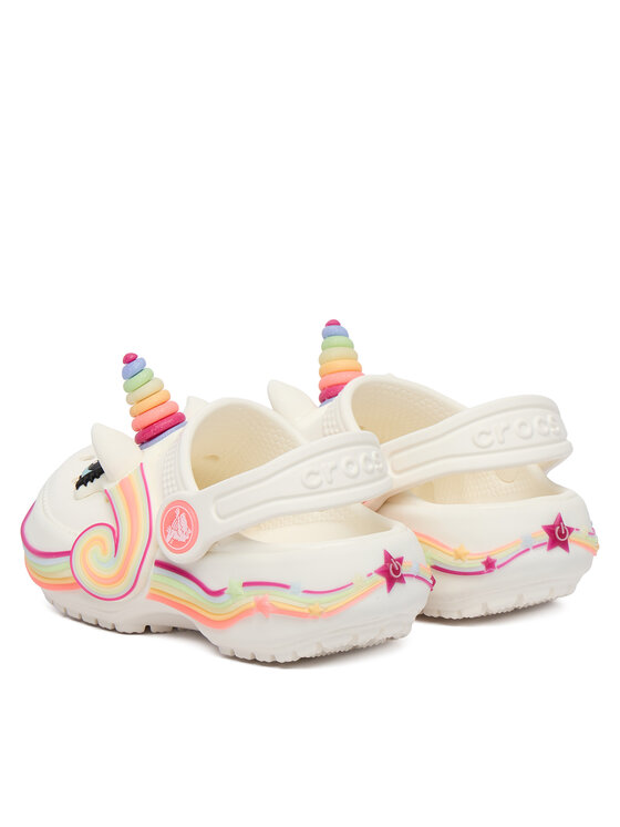 Crocs Crocs Pantoletten Toddler Crocs Iam Unicorn Lights Classic Clog 212508 Weiß