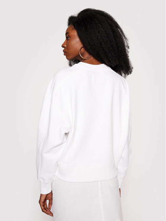 Calvin Klein Jeans Felpa Essentials J20J215463 Bianco Relaxed Fit •  Modivo.it