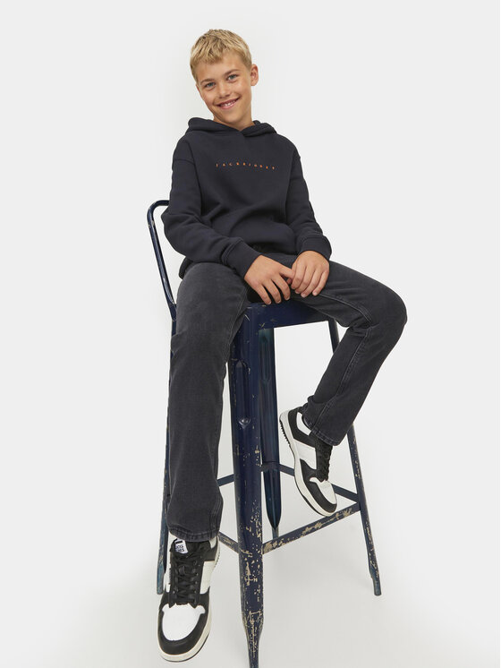 Jack&Jones Junior Jack&Jones Junior Traperice Clark 12237675 Crna Regular Fit