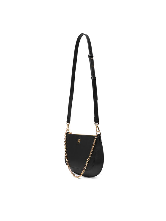 Tommy Hilfiger Tommy Hilfiger Handtasche Th Glam Conv Med Crossover AW0AW18143 Schwarz