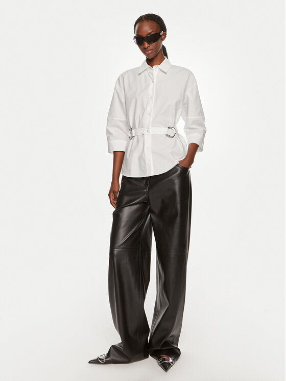 HUGO Hugo Krekls Etiera 50518052 Balts Regular Fit