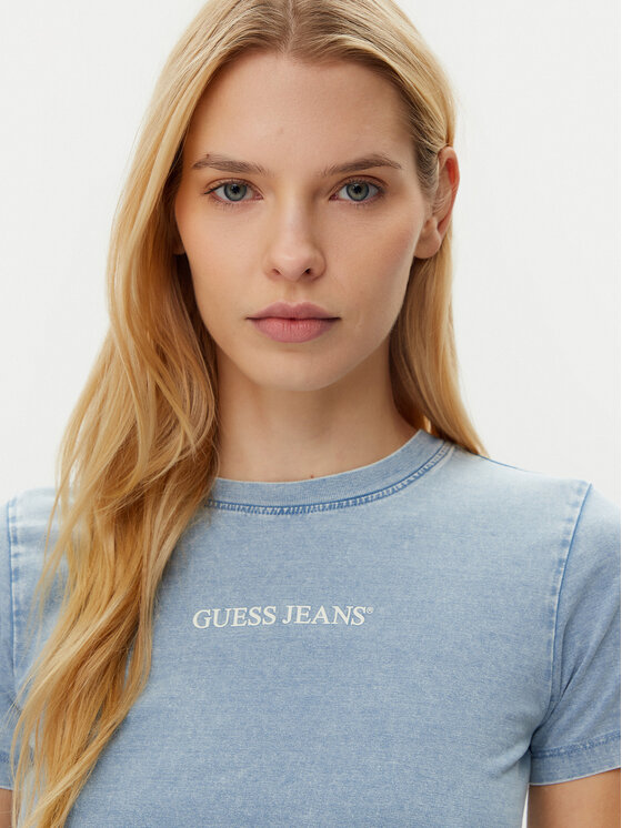 Guess Jeans Guess Jeans T-Shirt W5GI41 KCTL1 Niebieski Regular Fit