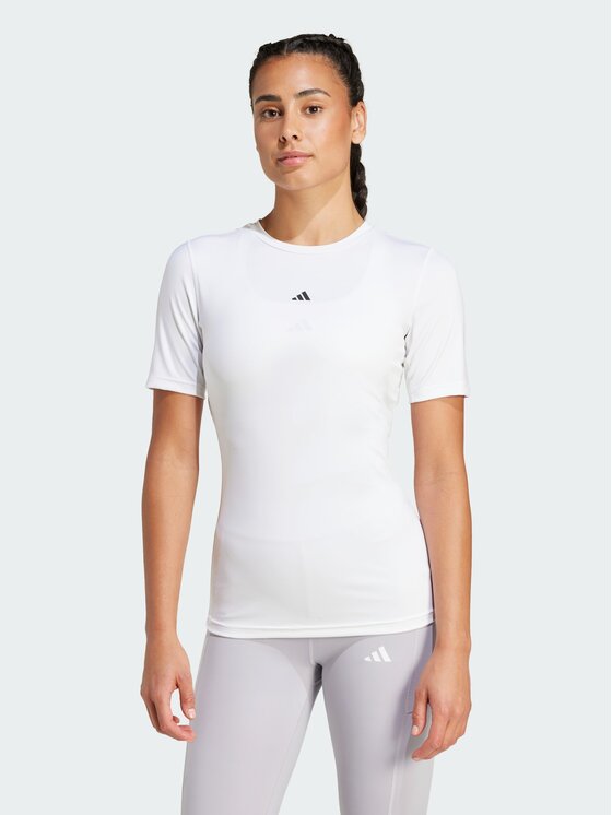 adidas adidas Koszulka techniczna 135223 Biały Fitted Fit
