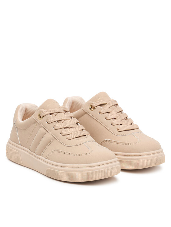 Tommy Hilfiger Tommy Hilfiger Laisvalaikio batai Low Cut Lace-Up Sneaker T3A9-35086-0315 S Šviesiai smėlinė