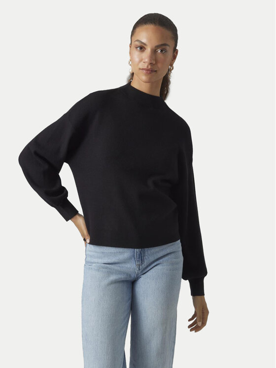 Vero Moda Sveter Nancy 10290748 Čierna Regular Fit