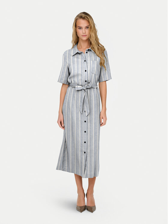 ONLY ONLY Rochie tip cămașă Caro 15338884 Albastru Regular Fit