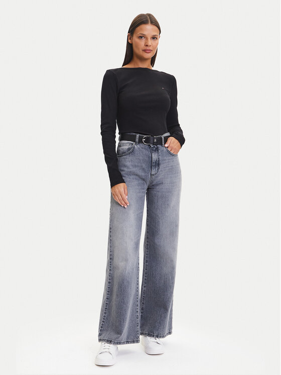 Tommy Hilfiger Tommy Hilfiger Halenka WW0WW47309 Černá Slim Fit