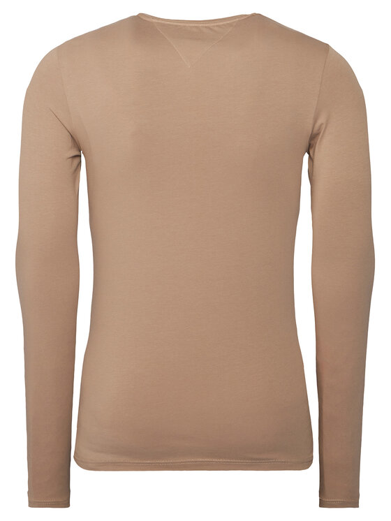 Tommy Hilfiger Tommy Hilfiger Pikkade varrukatega T-särk MW0MW10804 Beež Slim Fit