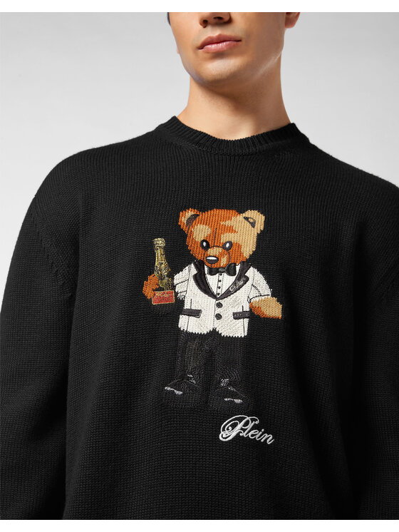 PHILIPP PLEIN PHILIPP PLEIN Sweter 26977 Czarny Regular Fit
